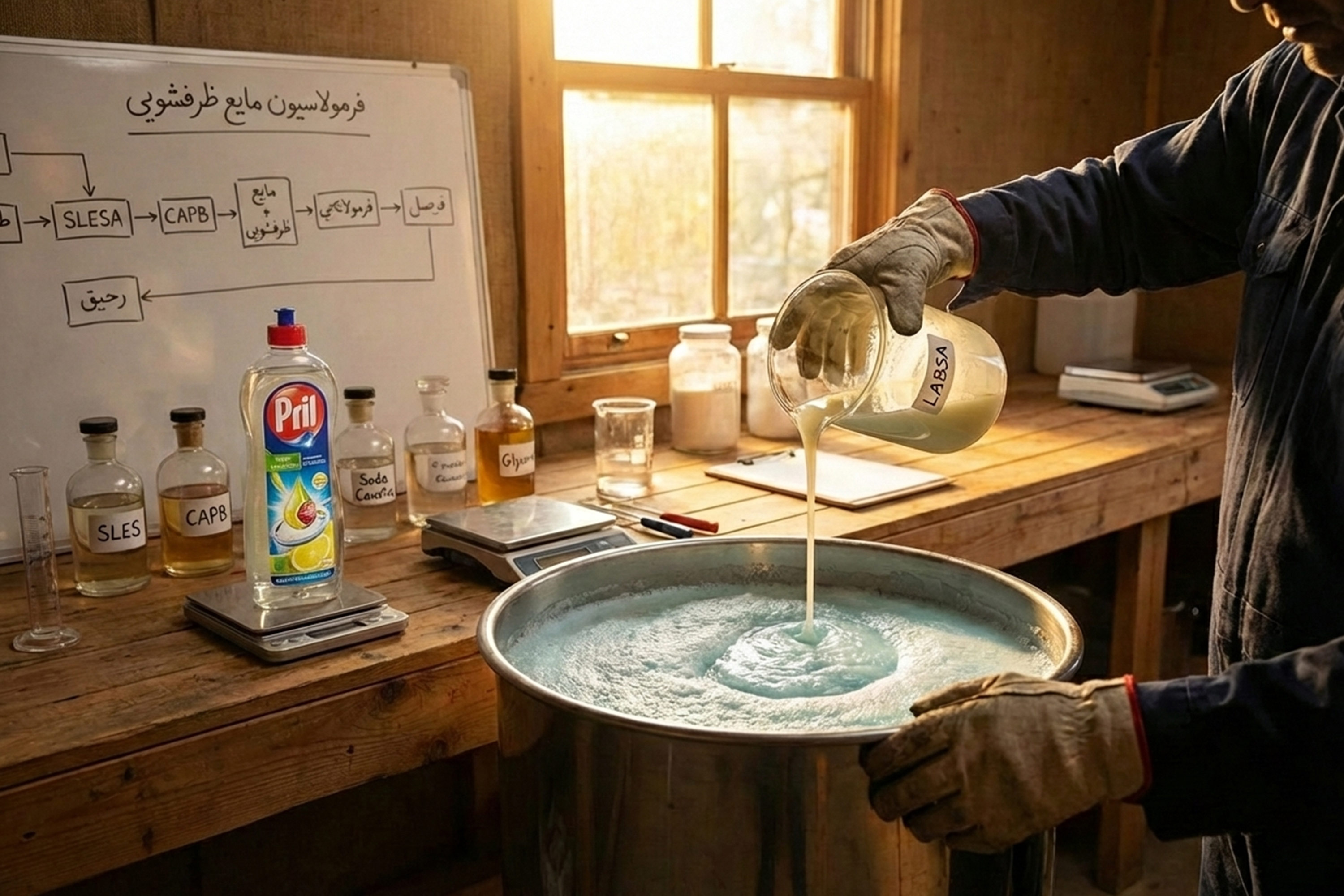 فرمول درست کردن مایع ظرفشویی